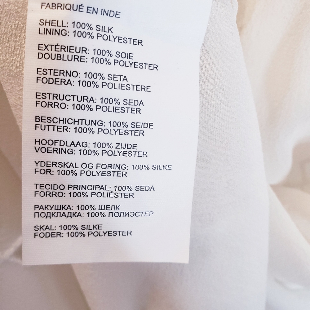 NWT CLUB MONACO Cream 100% Silk Eyelet Dress 6 S - Picture 7 of 11
